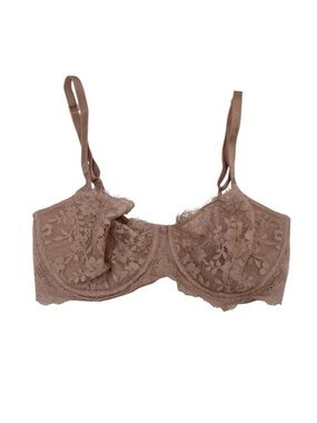 Victoria's Secret Dream Angels Push-Up Without Padding Bra Size 32DDD Tan Lace